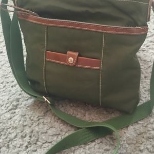 Nine West Olive Green Satin Purse Cross body